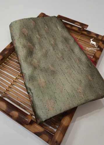 Beige Vegan Raw Silk