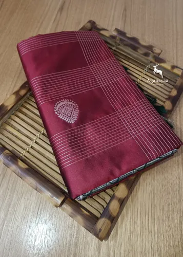 Traditional Maroon Zari Kattam