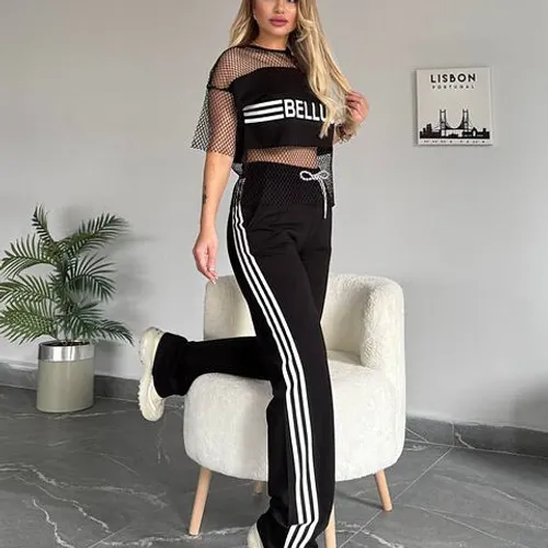 Luxe Mesh Overlay Co-Ord Set | Sporty Chic | Dress Up Diva