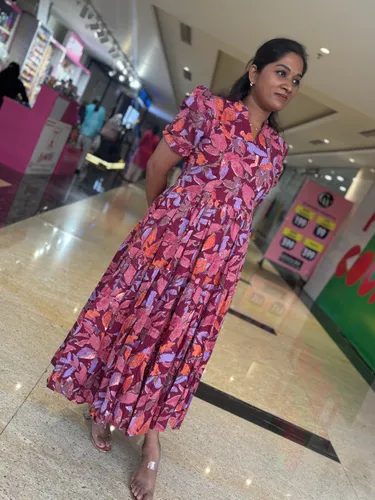 Kantha Cotton 3 tier Maxi