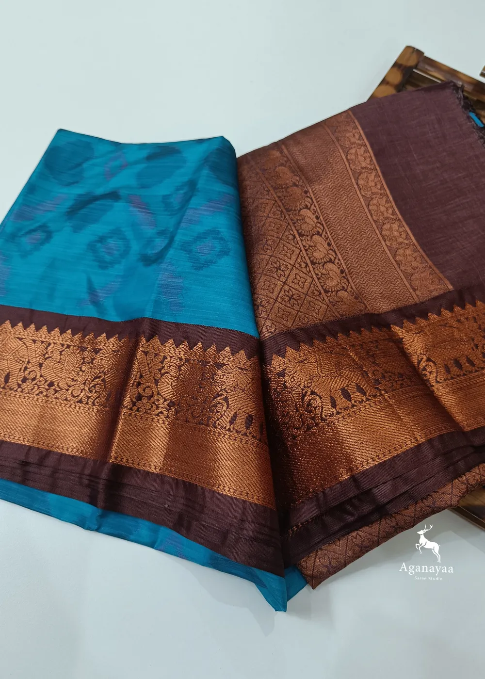 M.S Blue Vegan Silk