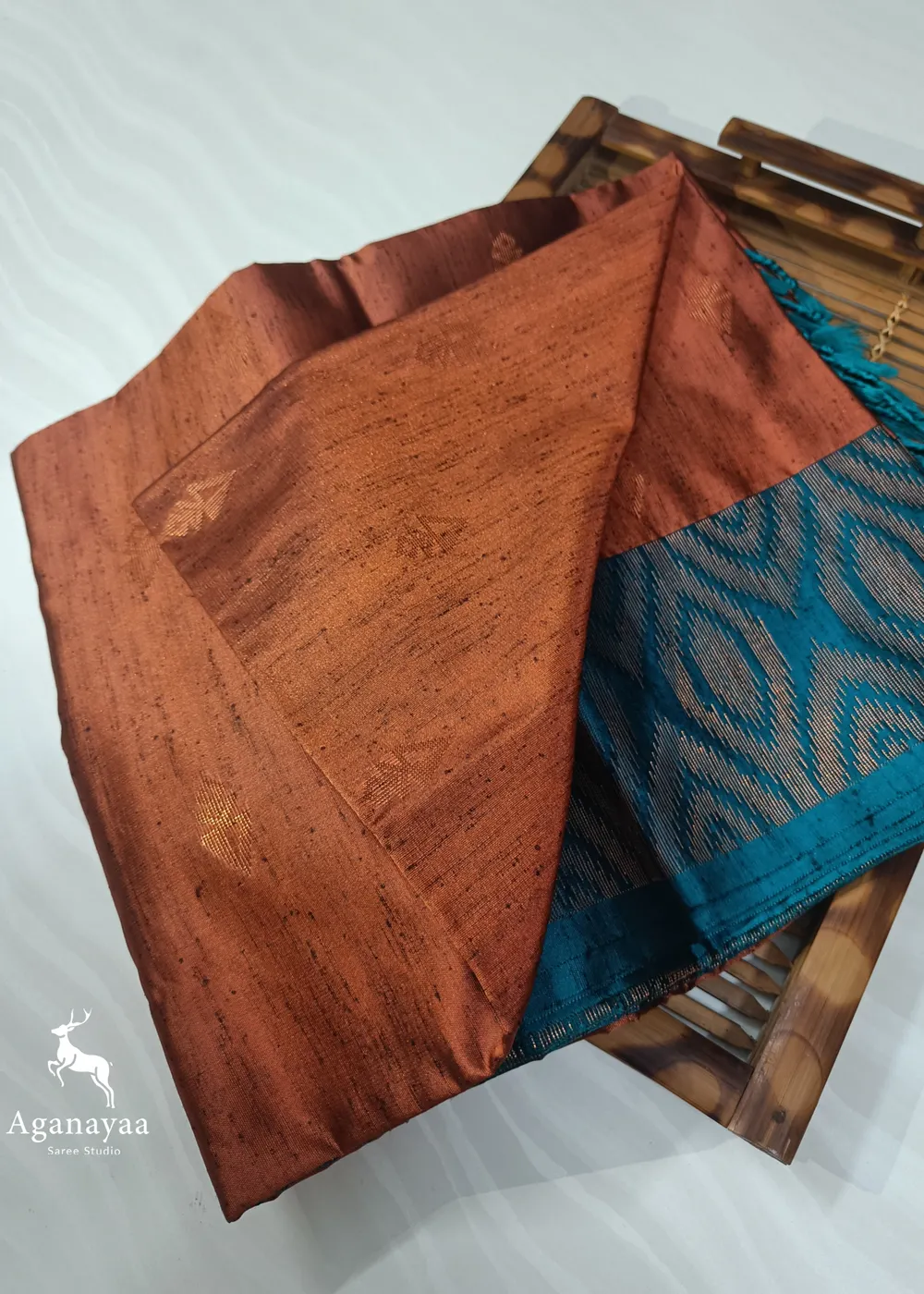 Honey Brown Vegan Raw Silk