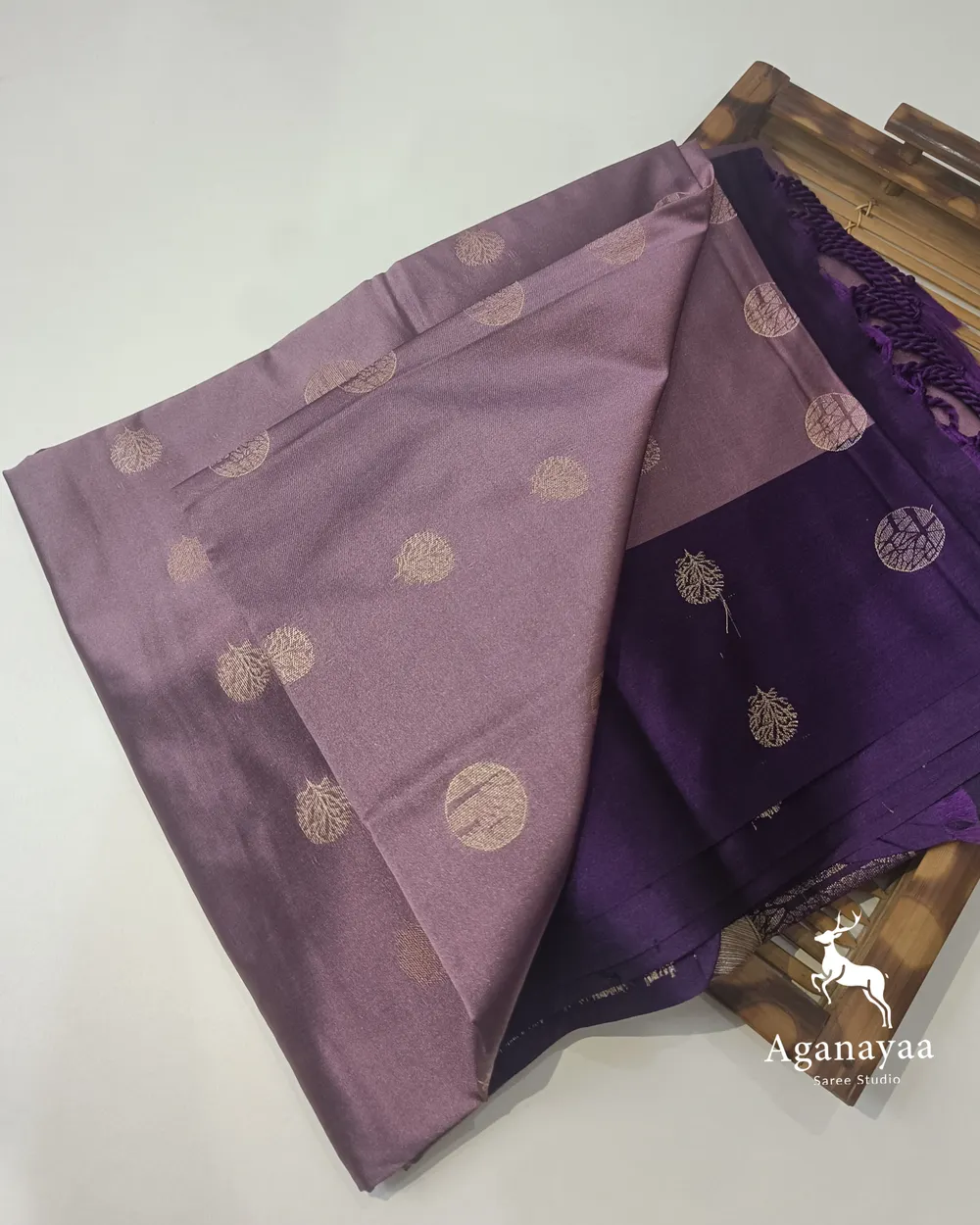 Lilac Purple Vegan in Forest Theme Border