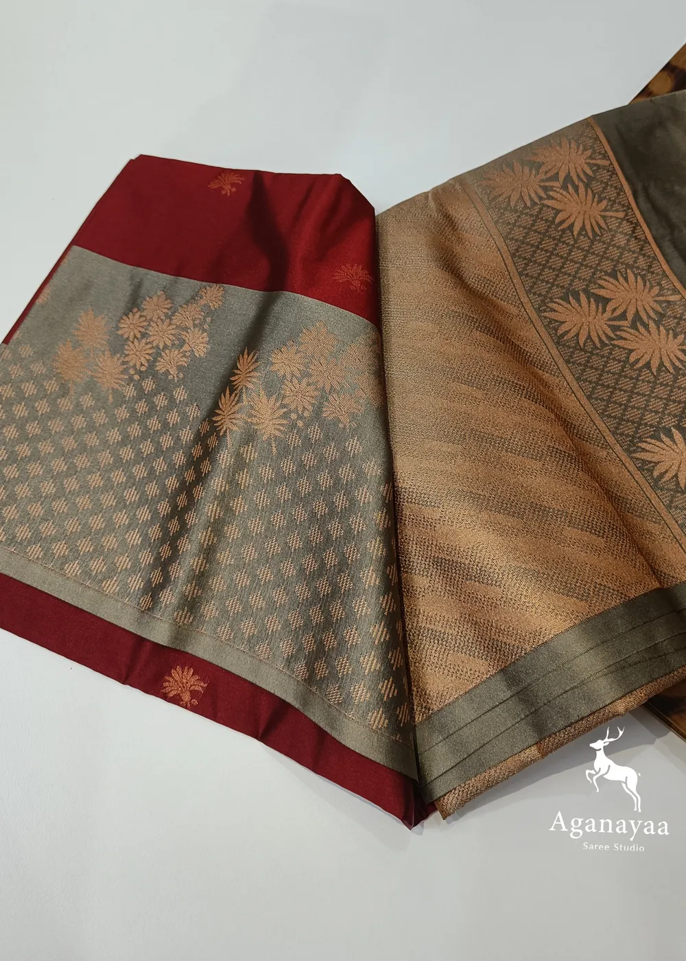 Brick Red Vegan Silk