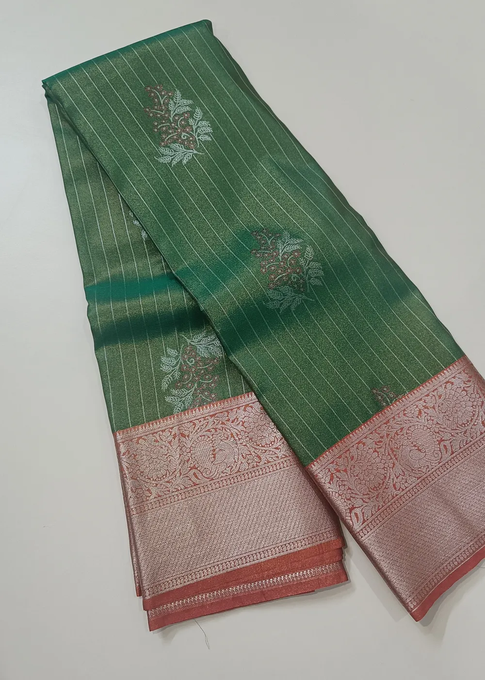 Elegant Zari Line Tissue Silk