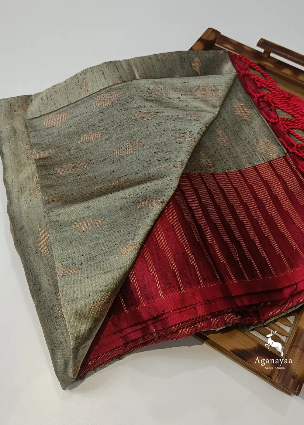 Beige Vegan Raw Silk