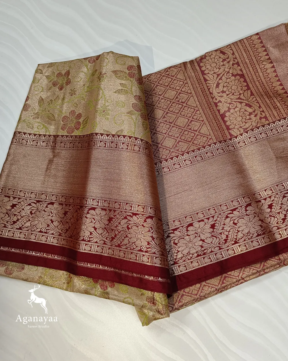 Pastel Creamy Tissue Silk - Floral