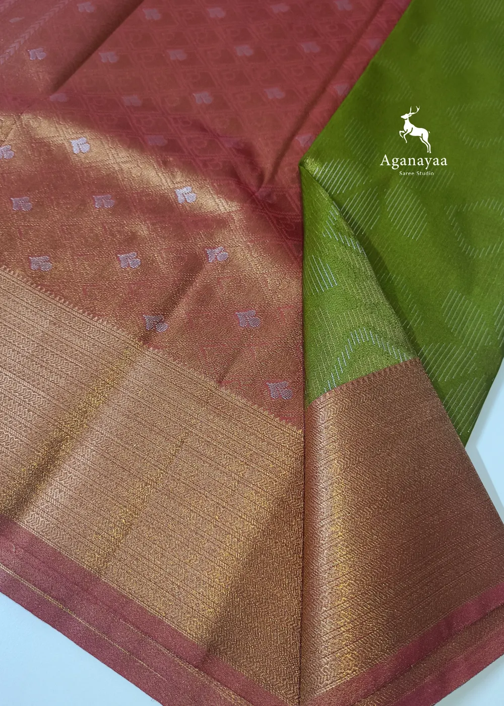 Elachi Green Tissue Silk