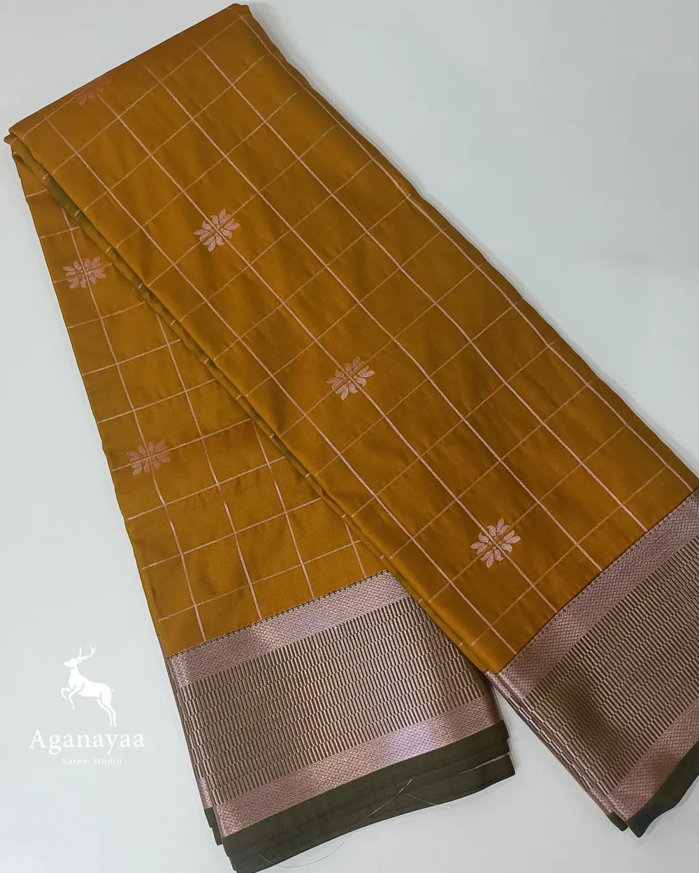 Mustard Yellow Zari Kattam