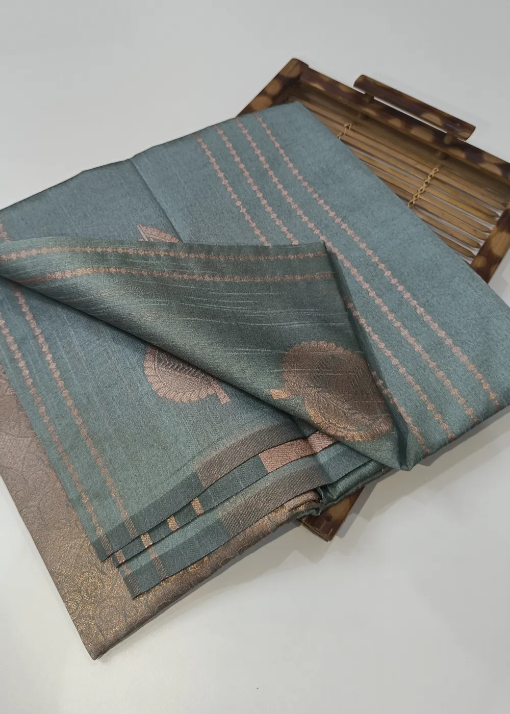 Pastel Blue Semi Silk Cotton