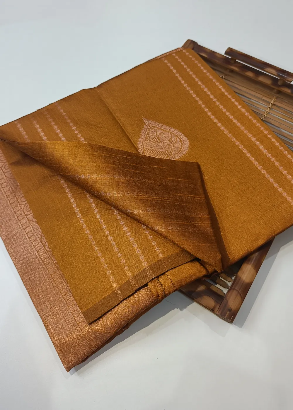Golden Yellow Semi Silk Cotton