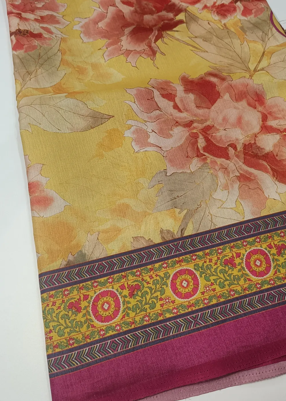 Lemon Yellow Satin Silk