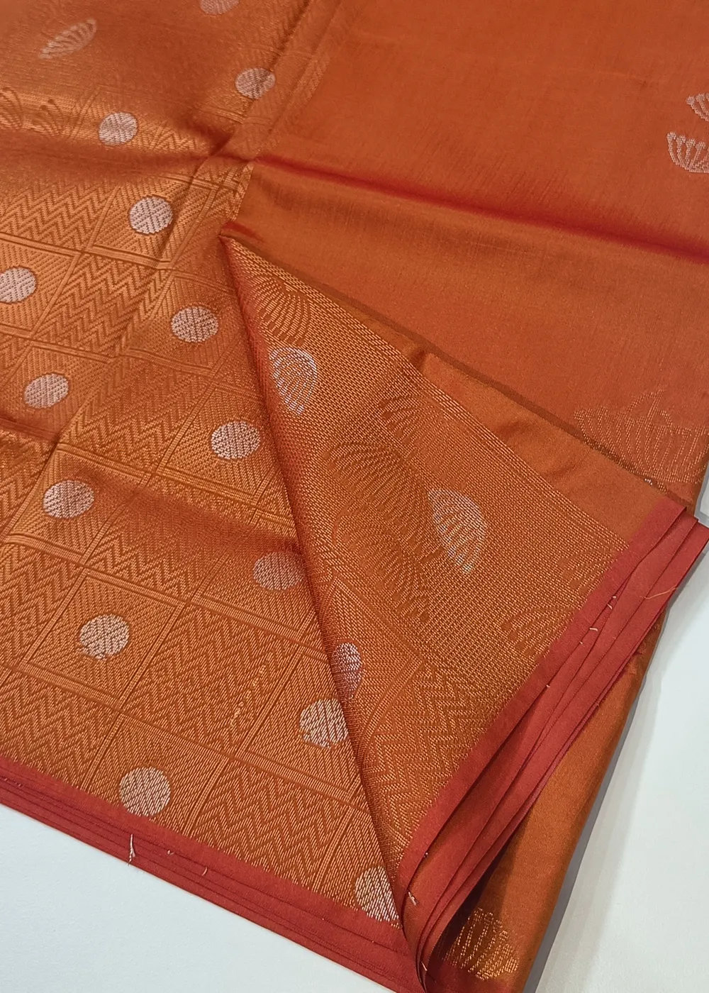 Borderless Rust Orange Soft Silk
