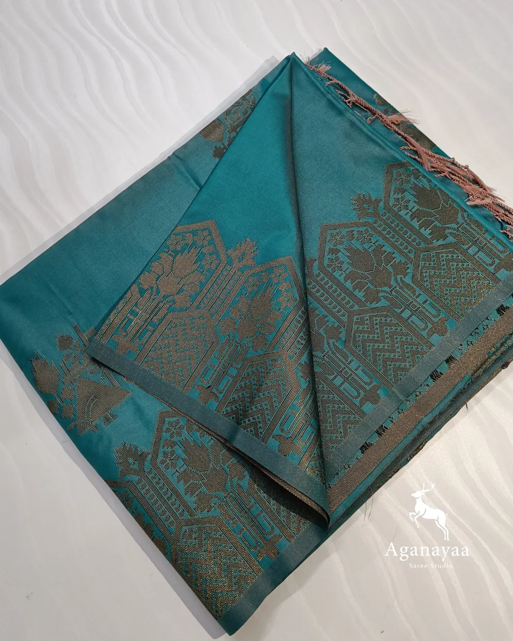 Turquoise Blue Semi Silk 