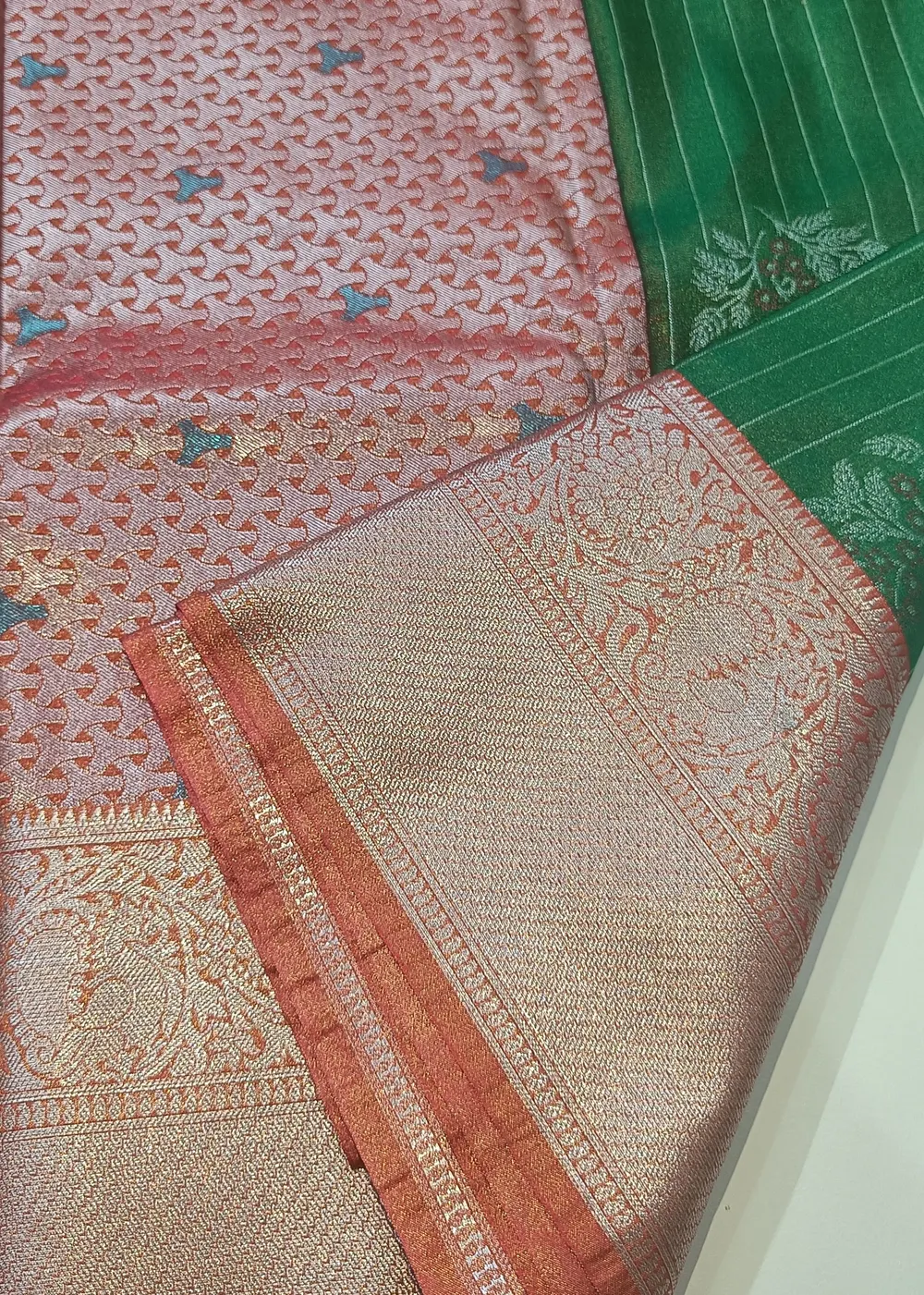 Elegant Zari Line Tissue Silk