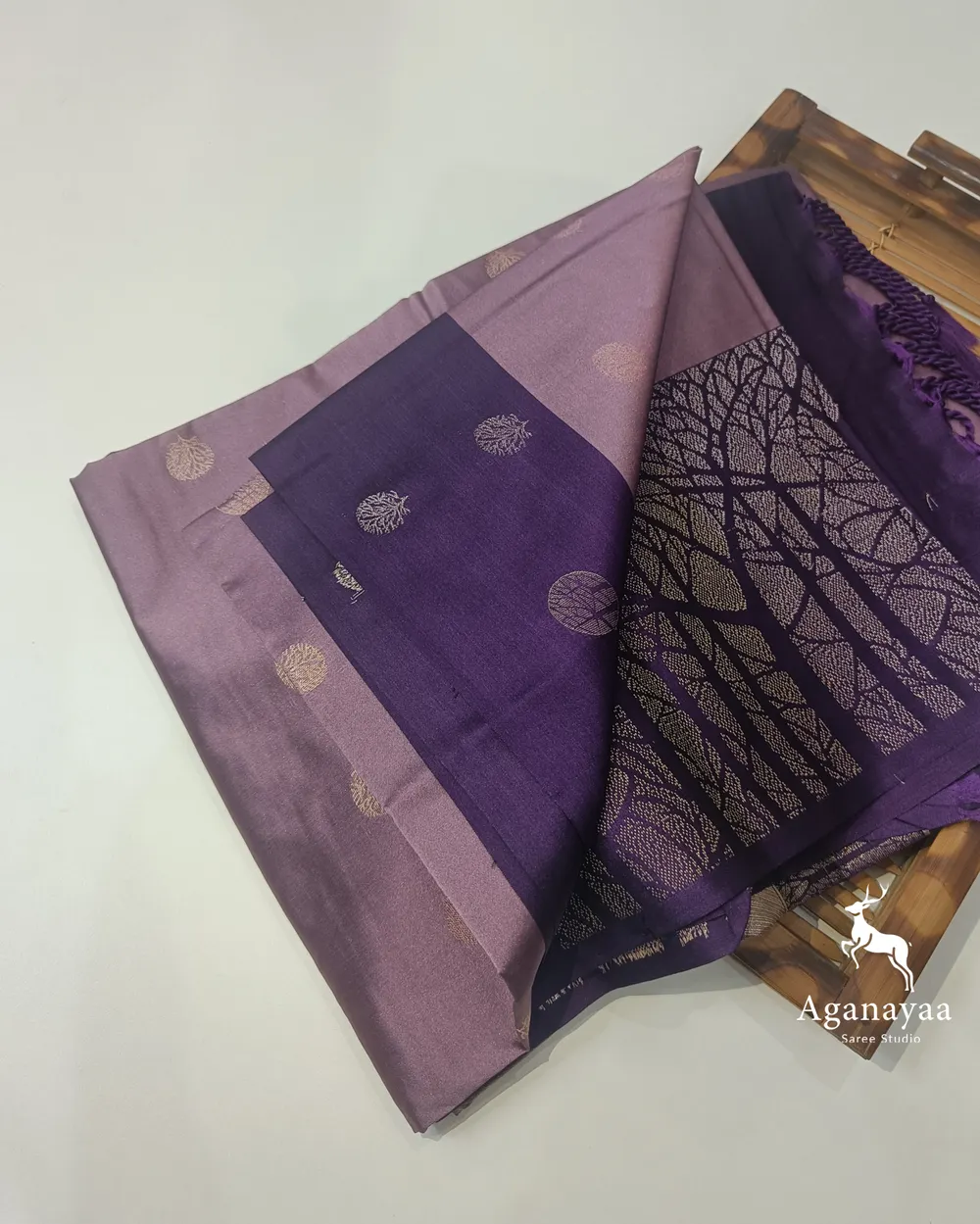 Lilac Purple Vegan in Forest Theme Border