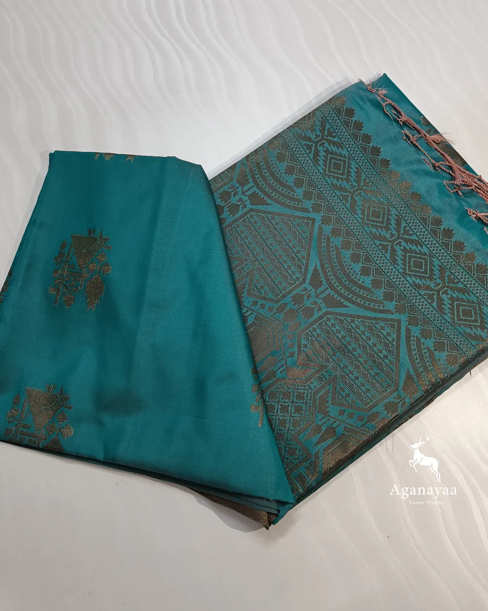Turquoise Blue Semi Silk 