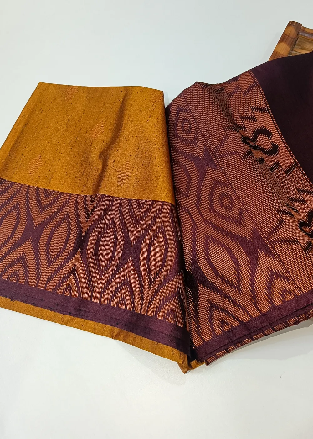 Caramel Yellow Vegan Raw Silk