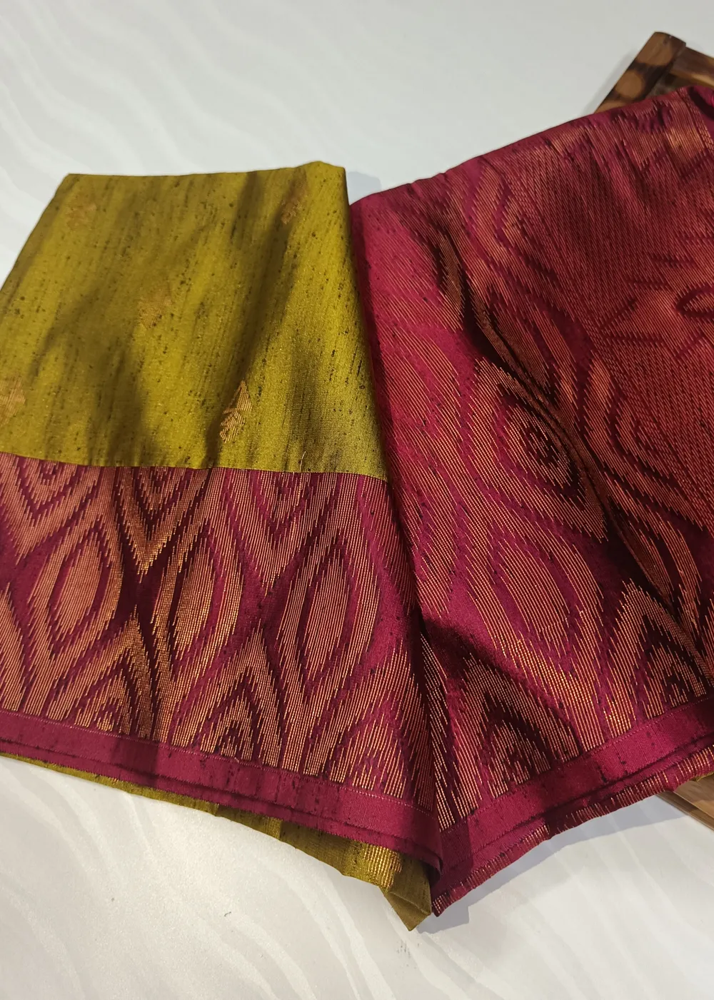 Mehendi Green Vegan Raw Silk