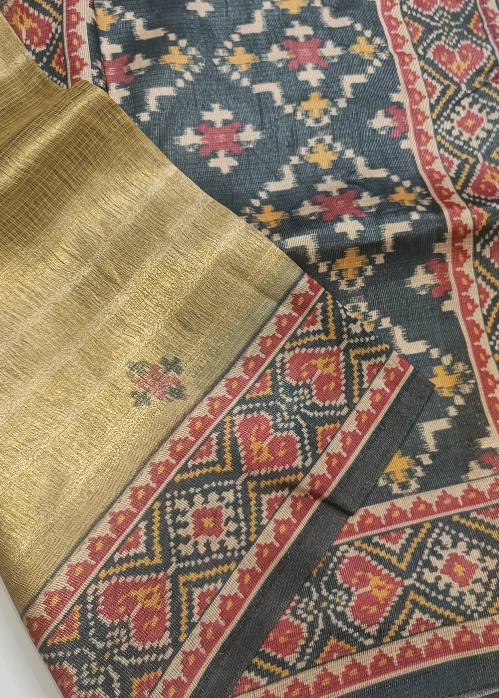 Golden Green Semi Tussar