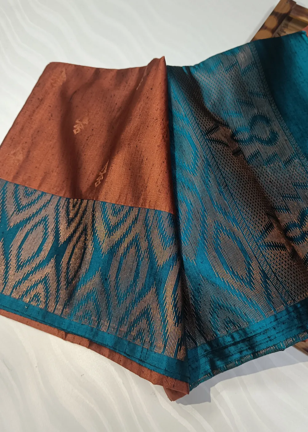 Honey Brown Vegan Raw Silk