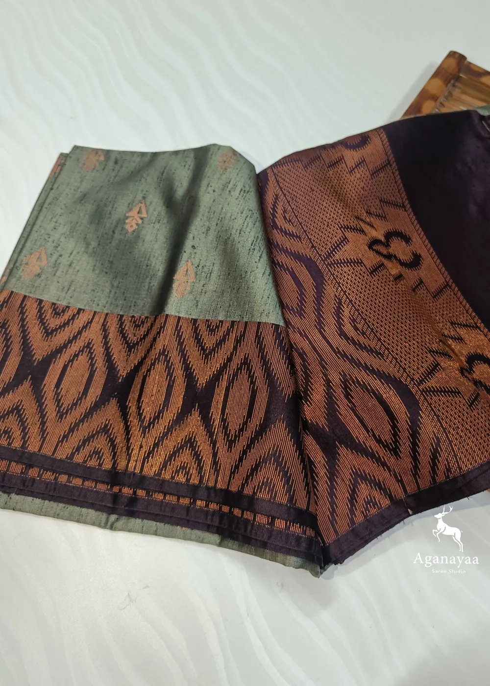 Grey Vegan Raw Silk