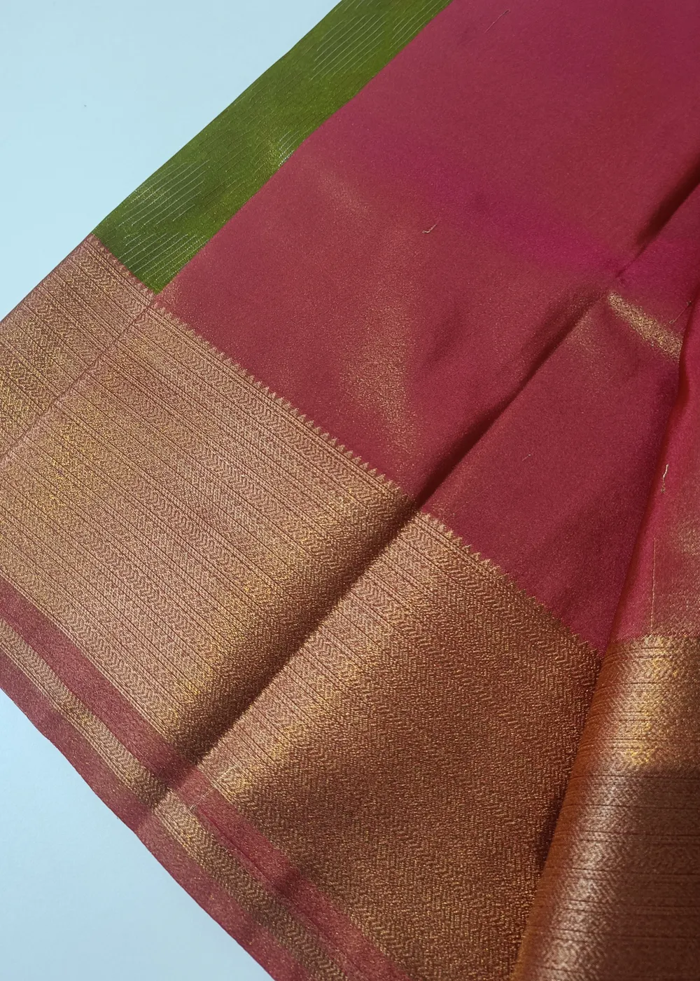 Elachi Green Tissue Silk