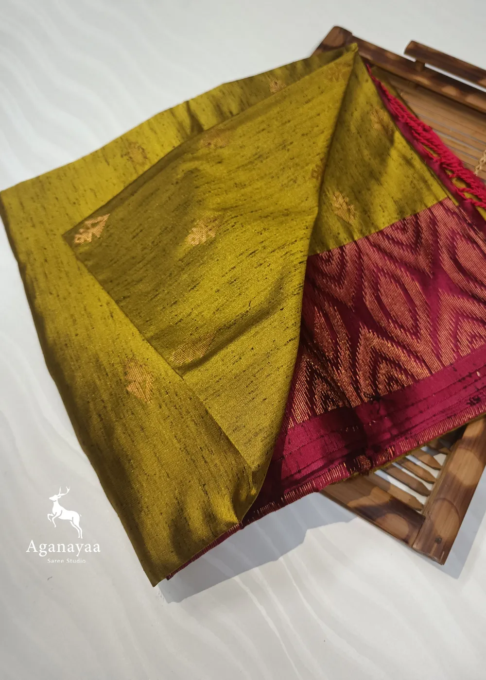 Mehendi Green Vegan Raw Silk