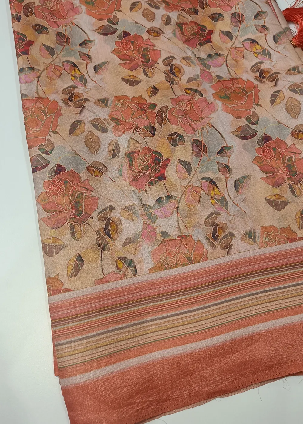 Peach Satin Silk