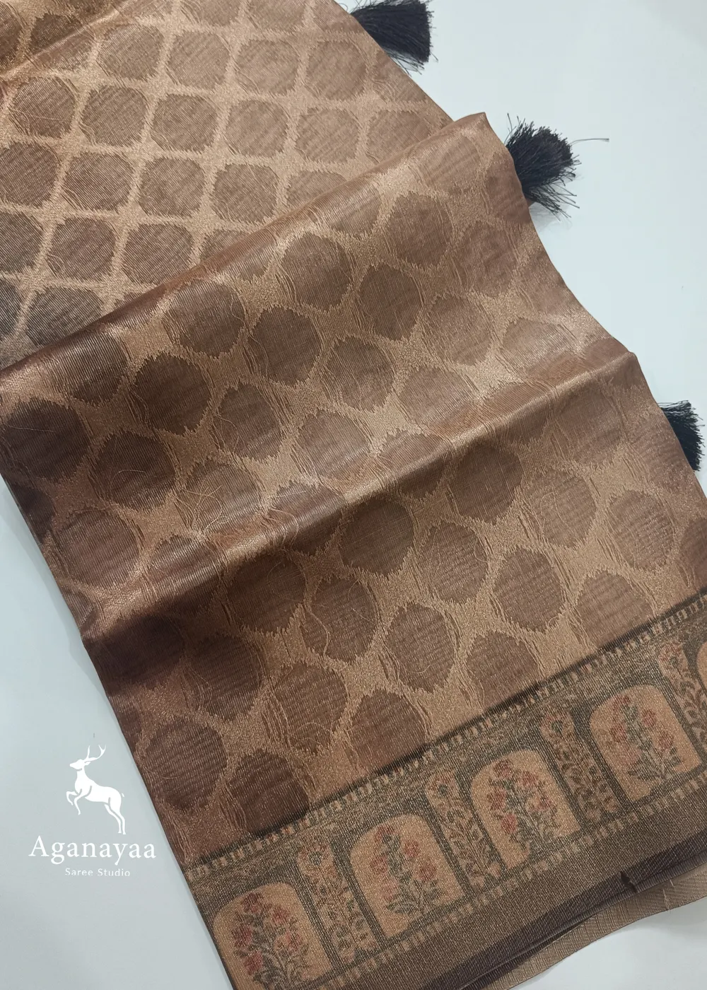 Chocolate Brown Organza