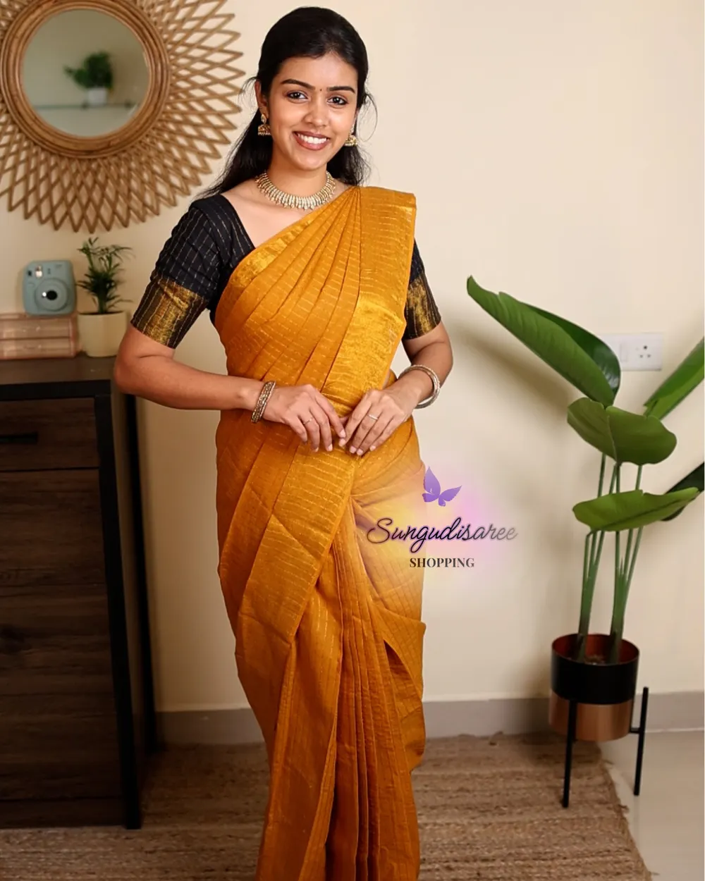 Mustard with black sungudi