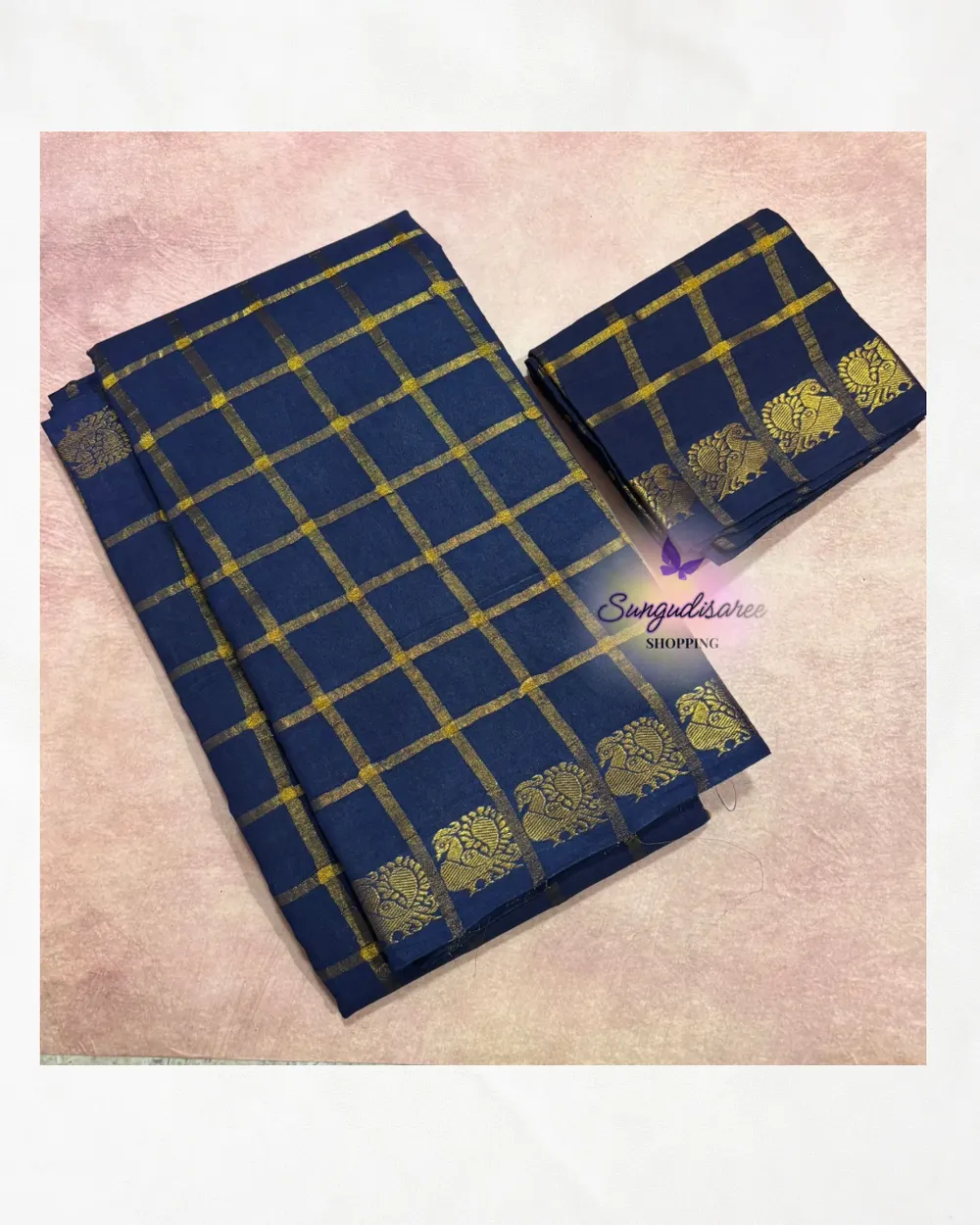 Navy blue Pavithra sungudi