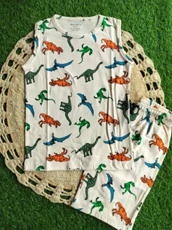 Dino Cream Sleeveless Set BSL16