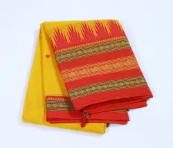 Woven Chettinad Cotton Butta Saree with mild zari | Poornim e shop