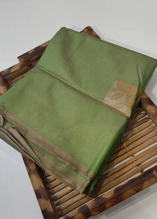 Borderless Olive Green Soft Silk