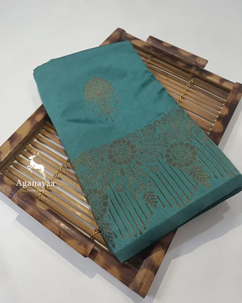 Turquoise Blue Semi Silk