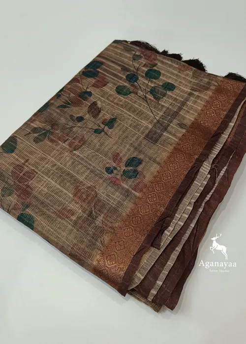 Coffee Brown Semi Tussar