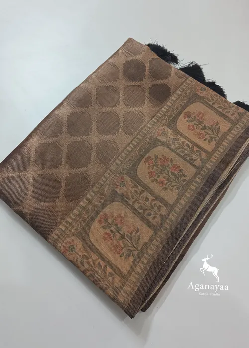 Chocolate Brown Organza