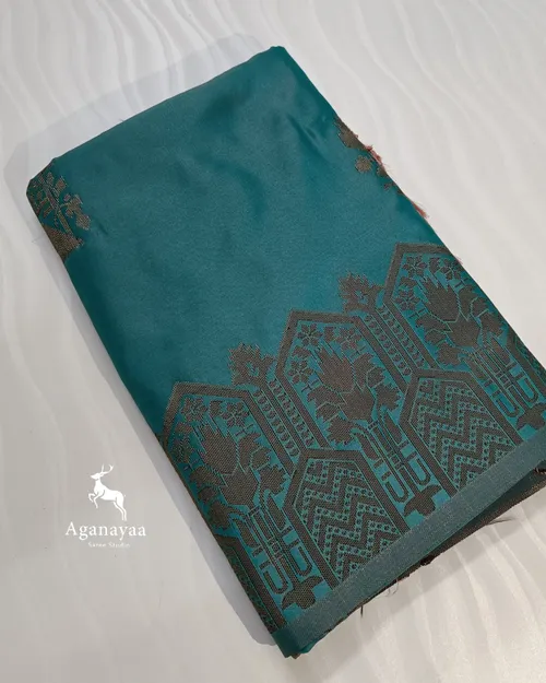 Turquoise Blue Semi Silk 