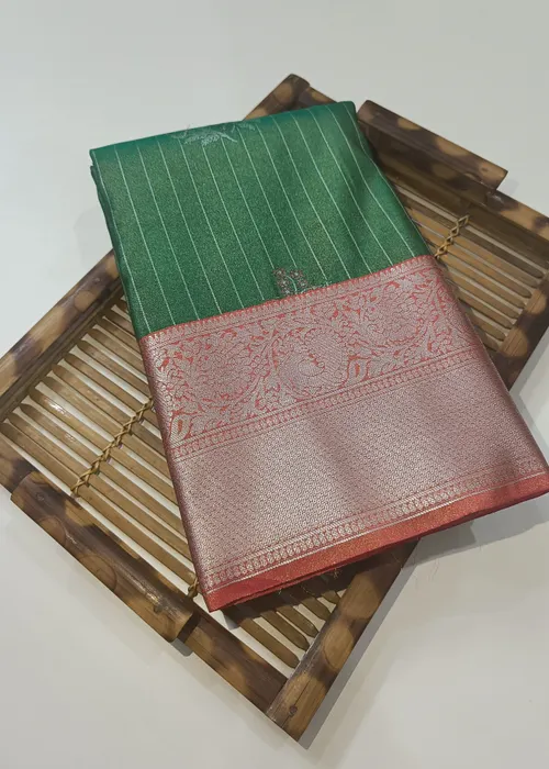 Elegant Zari Line Tissue Silk