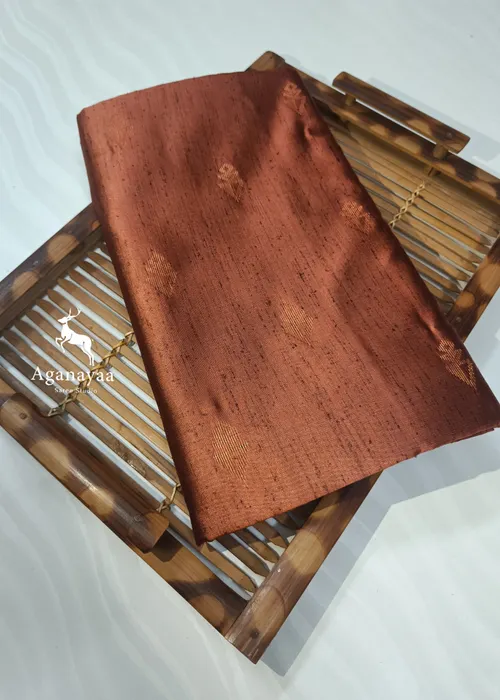 Honey Brown Vegan Raw Silk