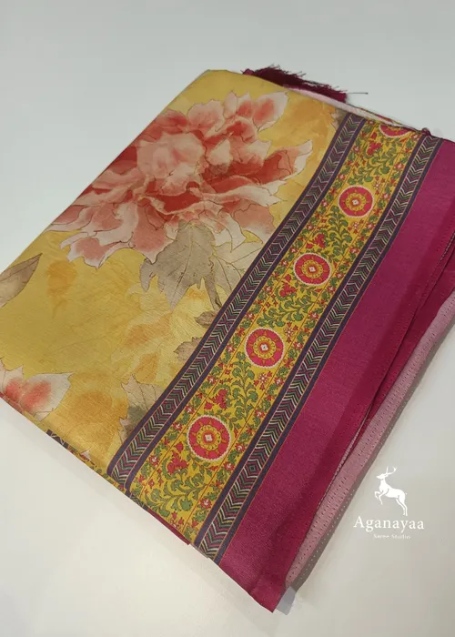 Lemon Yellow Satin Silk