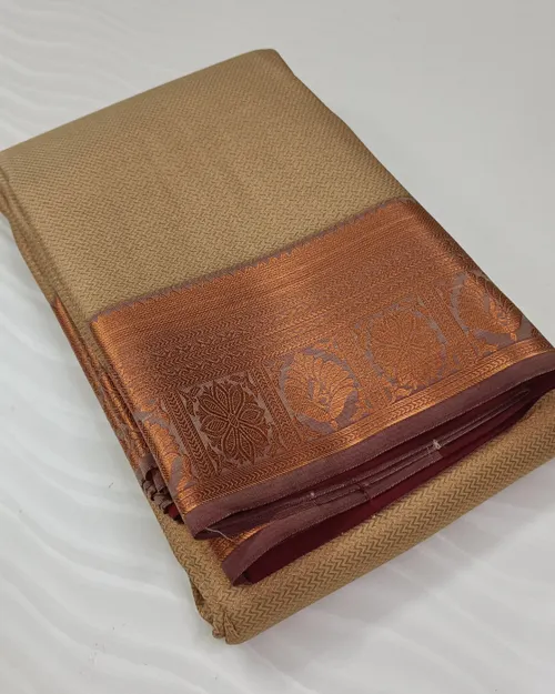Pastel Cream Semi Kanjivaram