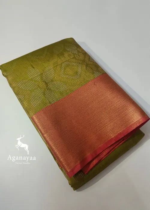 Elachi Green Tissue Silk
