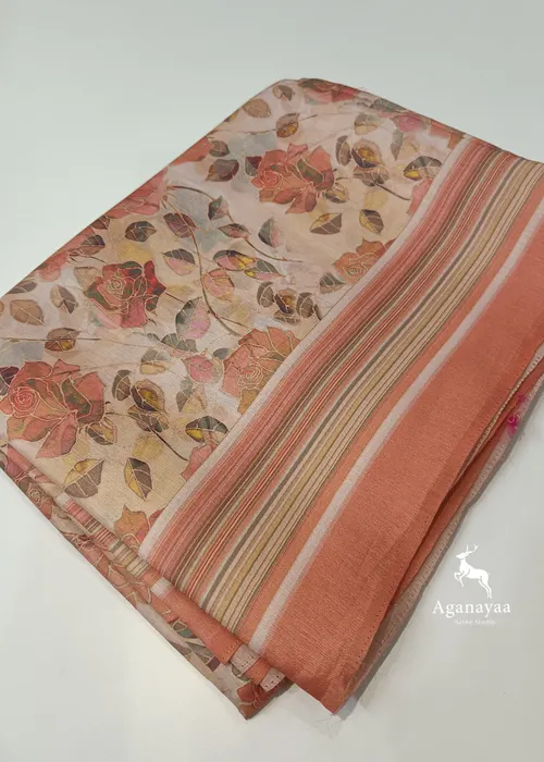 Peach Satin Silk