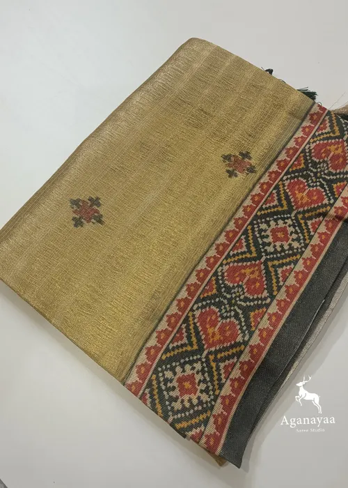 Golden Green Semi Tussar