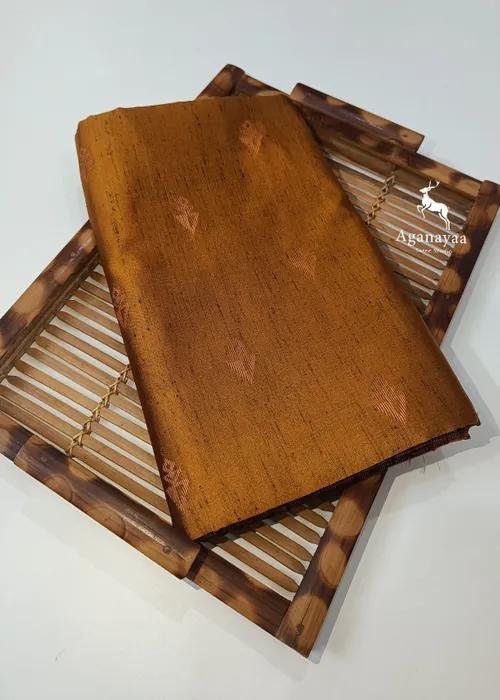 Caramel Yellow Vegan Raw Silk
