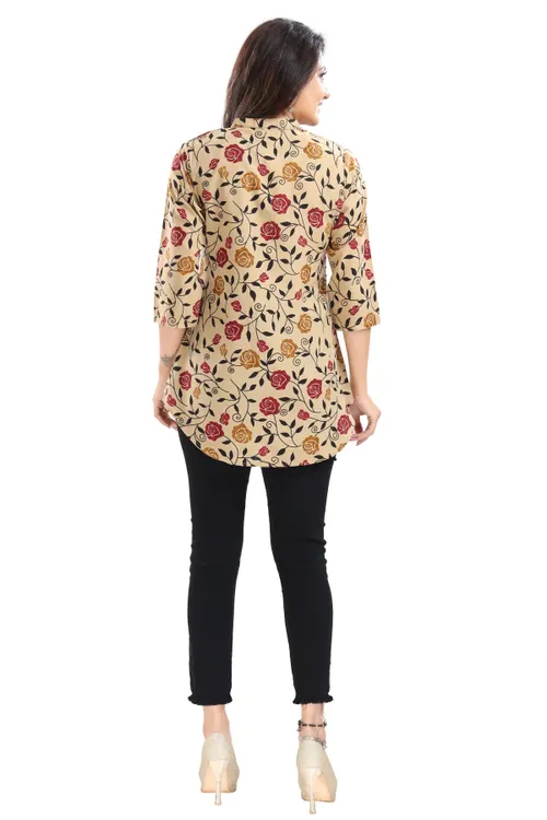 Poly Crepe Short Tunic Top