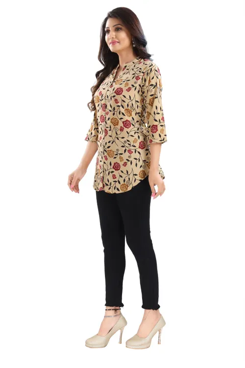 Poly Crepe Short Tunic Top