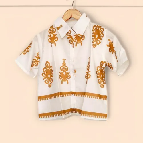 Tribal Pop Crop Shirt